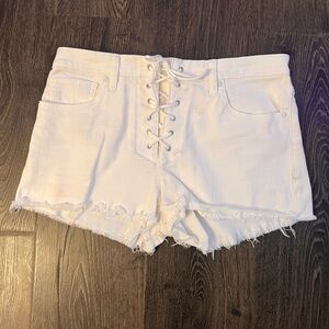 Express White Lace-Up Women's Shorts